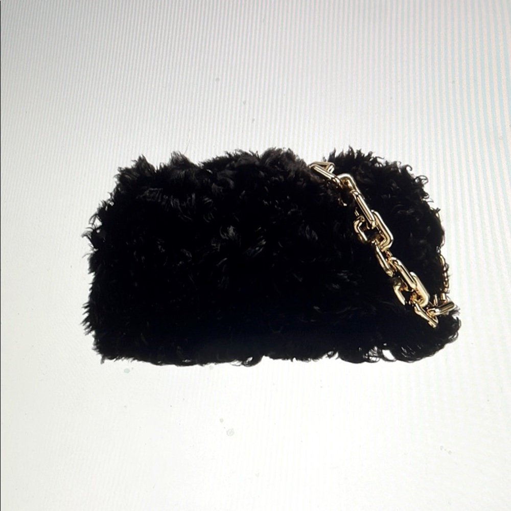 Bottega Veneta shearling Chain shoulder bag